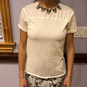 Zara blouse tee top with necklace jewels